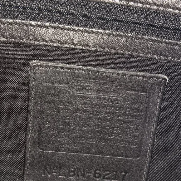 Vintage Coach Large Tote Bag 6217 - Black Neoprene with Leather Trim - Picture 3 of 9